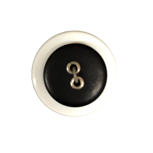 Button - 16mm Sew Through 2/H Rivet - Black