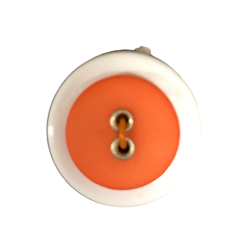 Button - 16mm Sew Through 2/H Rivet - Orange