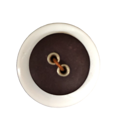 Button - 16mm Sew Through 2/H Rivet - Brown