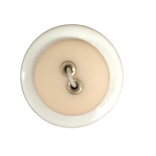 Button - 16mm Sew Through 2/H Rivet - Flesh