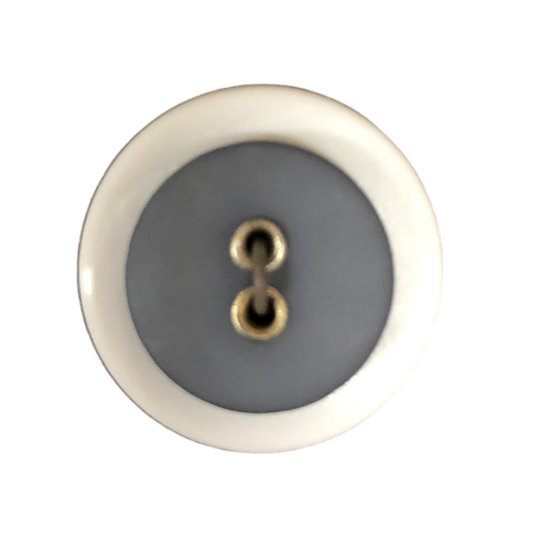 Button - 16mm Sew Through 2/H Rivet - Grey