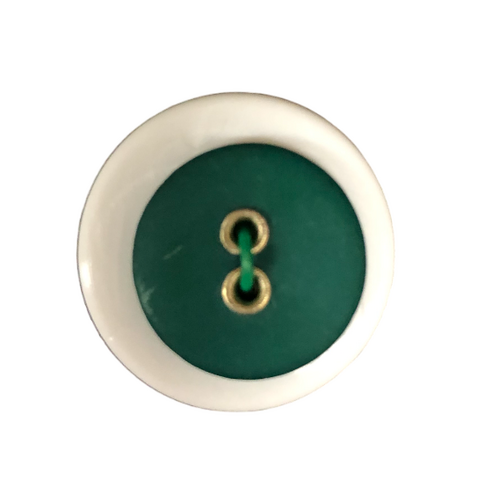 Button - 16mm Sew Through 2/H Rivet - Dark Green