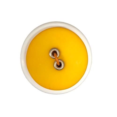 Button - 22mm Sew Through 2/H Rivet - Mustard