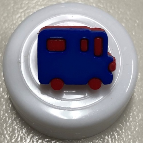 Button - 16mm Shank Bus 88 Blue
