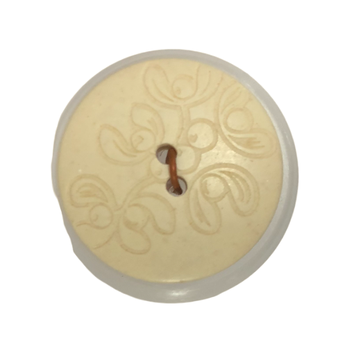 Button - 28mm Matte Laser Etch 20 Cream