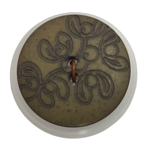 Button - 28mm Matte Laser Etch 44 Brown