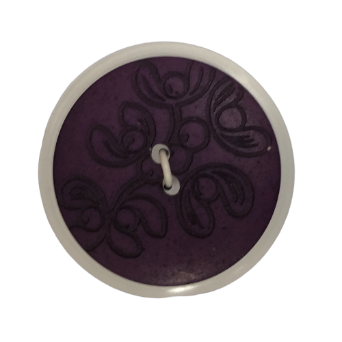 Button - 28mm Matte Laser Etch 84 Plum