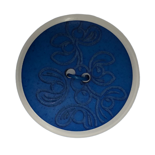 Button - 28mm Matte Laser Etch 88 Blue