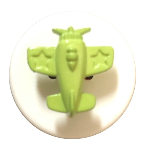 Button - 15mm Shank Aeroplane 49 Green