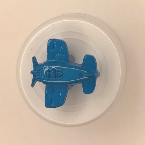 Button - 15mm Shank Aeroplane 86 Light Blue
