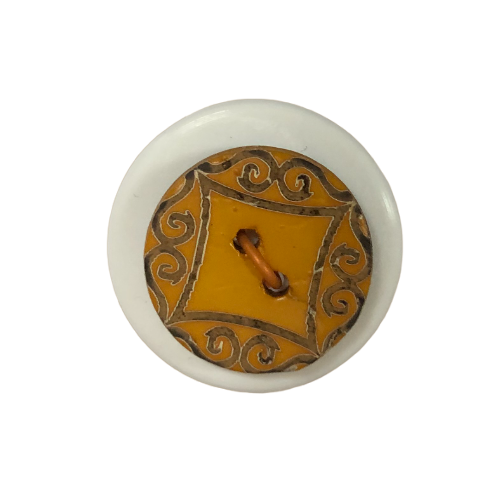 Button - 18mm Coconut Laser Etch 63 Yellow