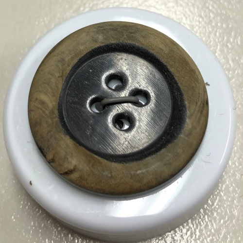 Button - 30mm 4 Hole Buffalo Horn