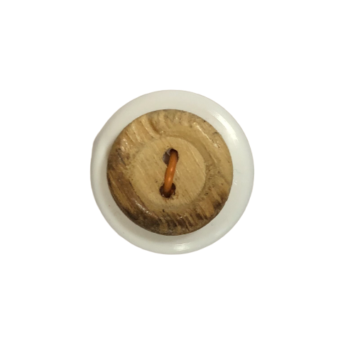 Button - 13mm 2 Hole Wood Burnt