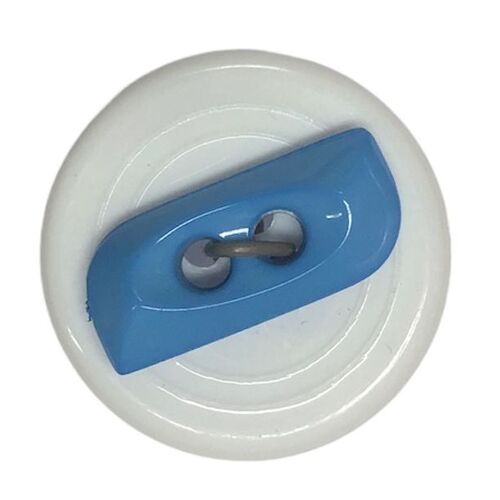 Button - 20mm 2 Hole Toggle 74 Light Blue