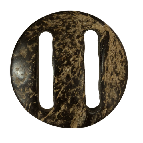 Buckle - Coconut Round 27mm long hole