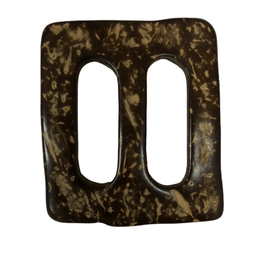 Buckle - Coconut Rectangle 24mm long hole