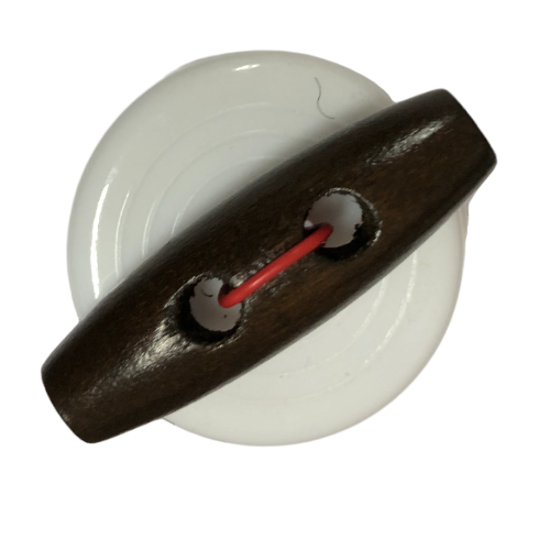 Button - 35mm Toggle 38 Dark Brown