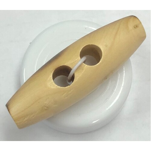 Button - 40mm Toggle Burnt Natural
