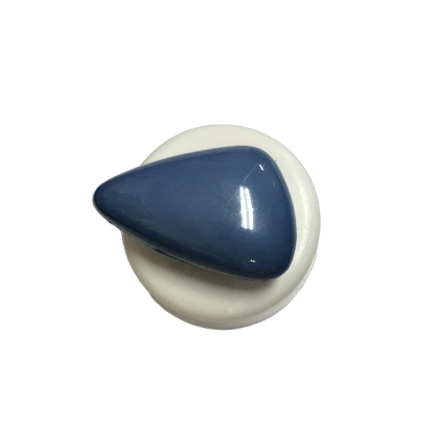 Button - 18mm Shank Shiny Triangle 42 Dusty Blue