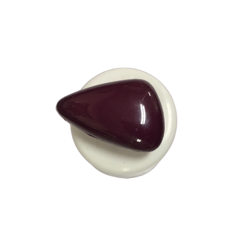 Button - 18mm Shank Shiny Triangle 53 Plum