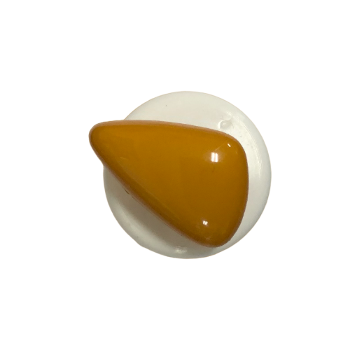 Button - 18mm Shank Shiny Triangle 63 Mustard