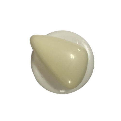Button - 18mm Shank Shiny Triangle 75 Cream