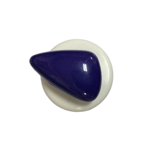Button - 18mm Shank Shiny Triangle 84 Blue