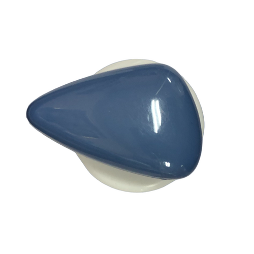 Button - 34mm Shank Shiny Triangle 42 Dusty Blue