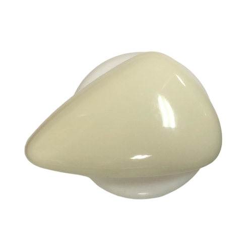 Button - 34mm Shank Shiny Triangle 75 Cream