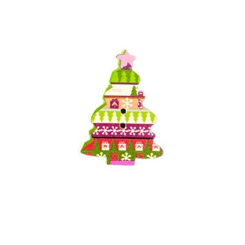 Button - 35mm Christmas Tree