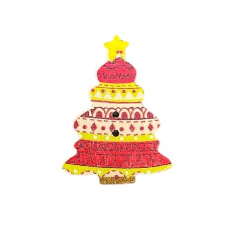 Button - 35mm Christmas Tree