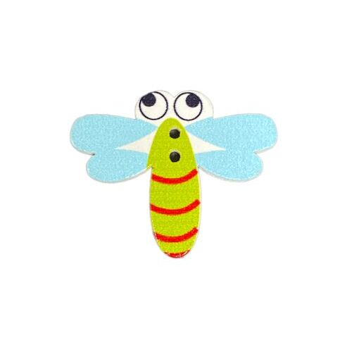 Button - 30mm Dragonfly Blue/Green
