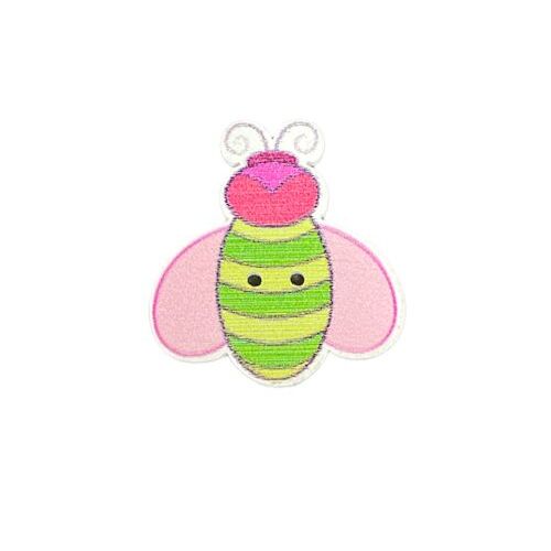 Button - 33mm Pink/Green Bug
