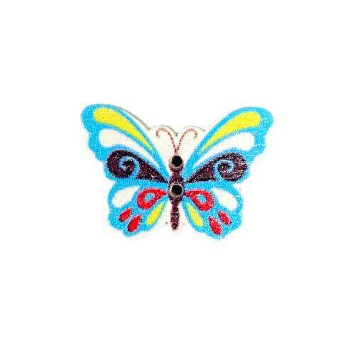 Button - 29mm Butterfly Blue