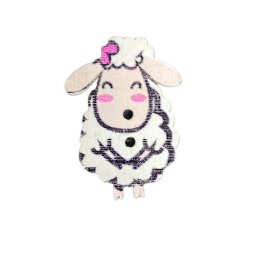 Button - 27mm Sheep White