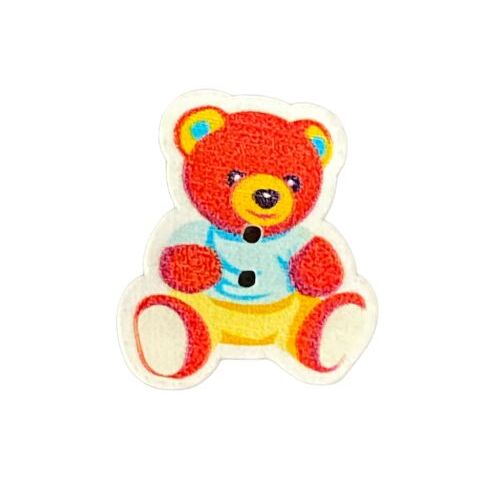 Button - 27mm Bear with Yellow Pants