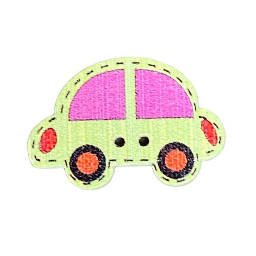 Button - 25mm Car Green