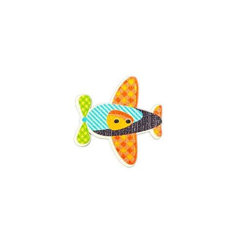 Button -  29mm Blue/Orange Plane