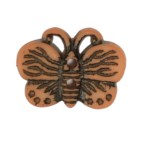 Button - 19mm Butterfly - Peach