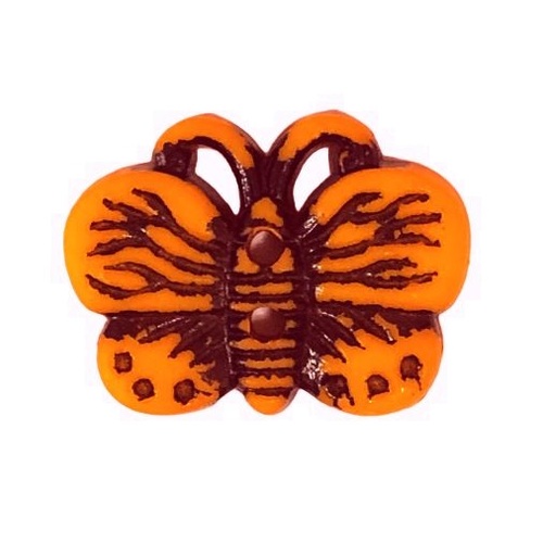 Button - 19mm Butterfly - Orange
