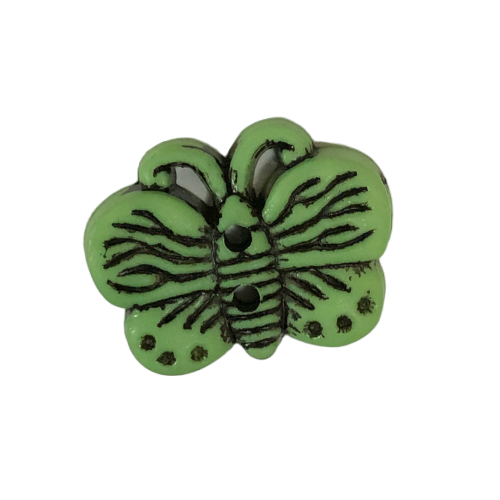 Button - 19mm Butterfly - Green