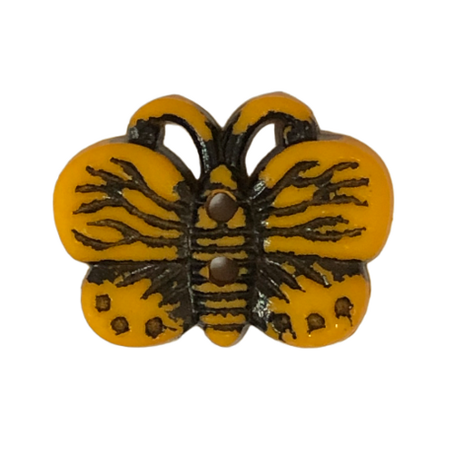Button - 19mm Butterfly - Light Orange
