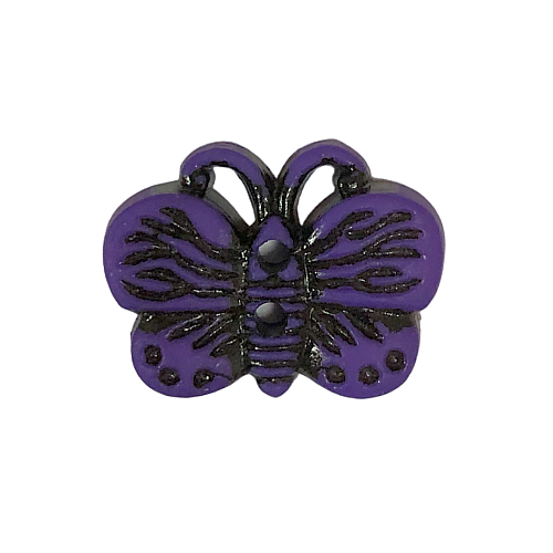 Button - 19mm Butterfly - Purple