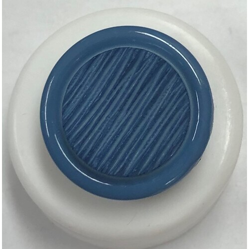 Button - 19mm Shank Texture Button - Steel Blue