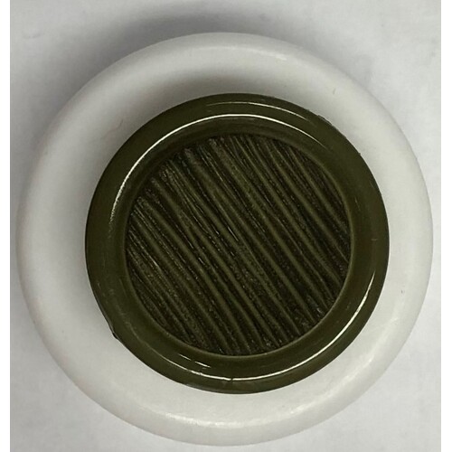 Button - 19mm Shank Texture Button - Dark Olive Green