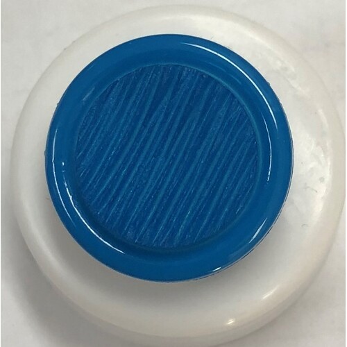 Button - 19mm Shank Texture Button - Bright Blue