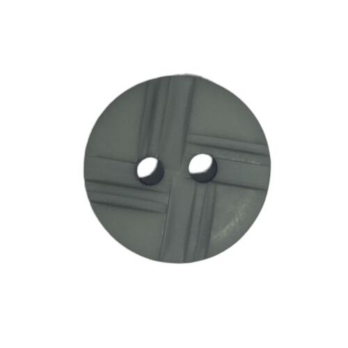 Button - 14mm Matt Cross - Grey
