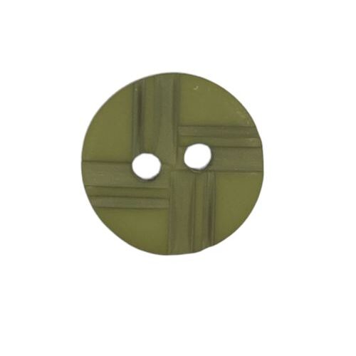 Button - 14mm Matt Cross - Green