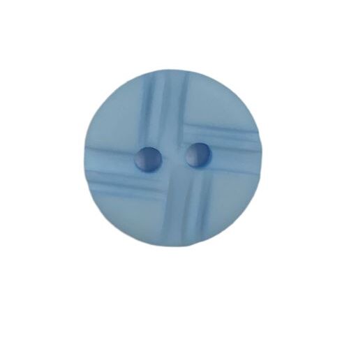 Button - 14mm Matt Cross - Light Blue