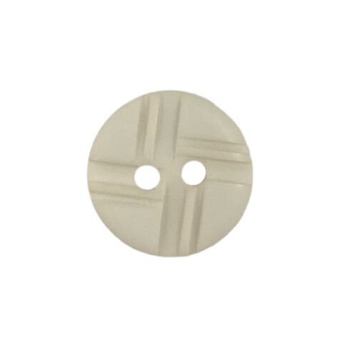 Button - 14mm Matt Cross - Cream